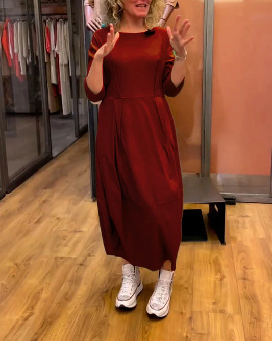 Beatrice™ - Robe amincissante avec col rond