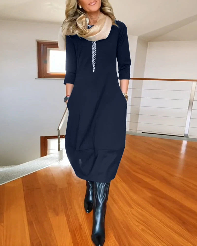 Alya™ - Robe Longue Vintage Élégante et Confortable