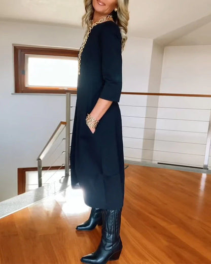 Alya™ - Robe Longue Vintage Élégante et Confortable