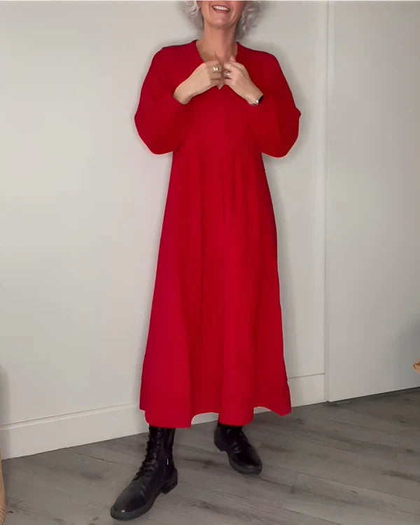 Alice™ - La robe longue amincissante avec col en V