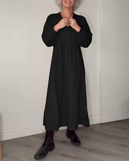 Alice™ - La robe longue amincissante avec col en V