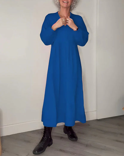 Alice™ - La robe longue amincissante avec col en V
