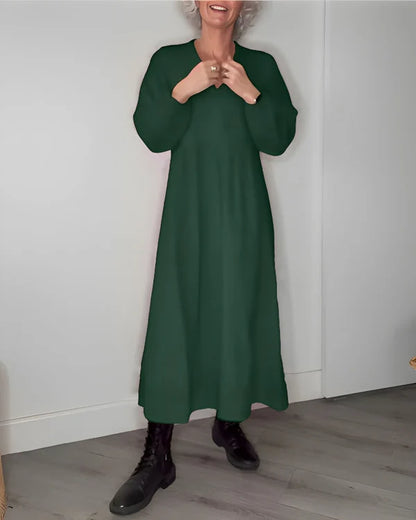 Alice™ - La robe longue amincissante avec col en V