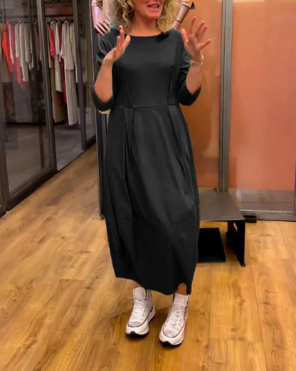 Beatrice™ - Robe amincissante avec col rond