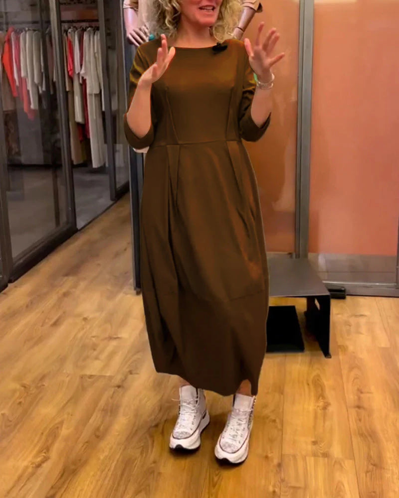 Beatrice™ - Robe amincissante avec col rond